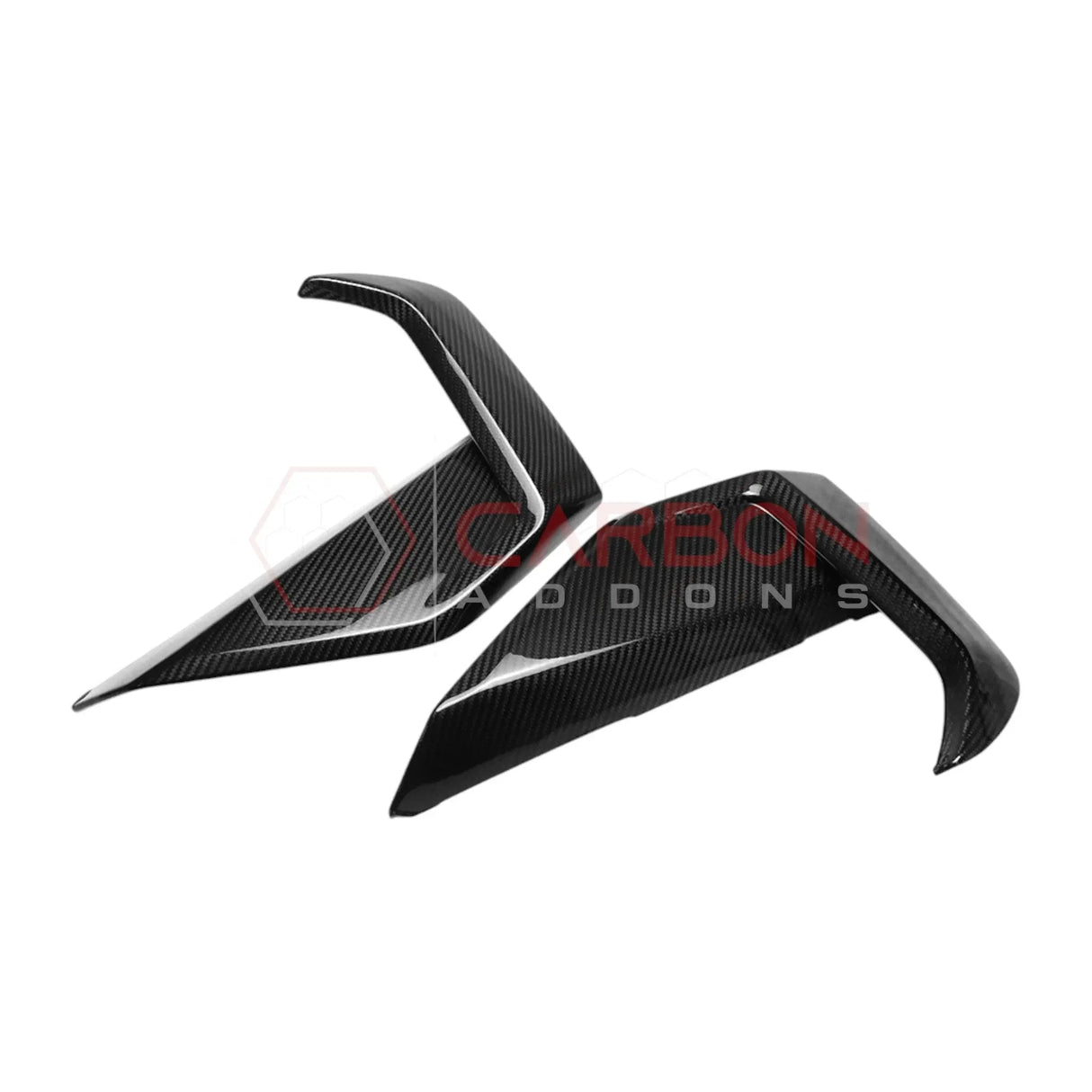 Real Carbon Fiber Lower Side Grille Trim Covers for 2024+ Ford Mustang GT