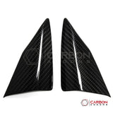 C8 Corvette Carbon Fiber Door Window A-Pillar Interior Triangle Trim Covers