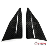 C8 Corvette Real Carbon Fiber Door Window A-Pillar Triangle Trim Covers | Interior Upgrade (2020–2026)