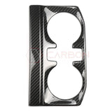 Real Carbon Fiber Rear Center Console Cup Holder Trim Bezel for 2021-2024 Ford F-150