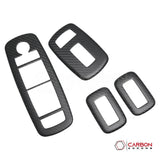 2019+ RAM 1500/TRX Interior Window Switch Trim Hard Carbon Fiber Cover