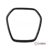 C8 Corvette Real Carbon Fiber Steering Wheel Airbag Chrome Delete Trim Cover | Interior Upgrade (2020–2026)