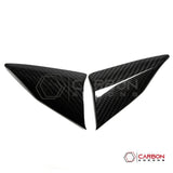 C8 Corvette Carbon Fiber Door Window A-Pillar Interior Triangle Trim Covers