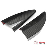 2021+ Ford F-150 Real Carbon Fiber Inner Door Triangle A-Pillar Trim Covers