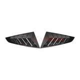 Real Carbon Fiber Rear Quarter Window Louvers for 2024+ Ford Mustang