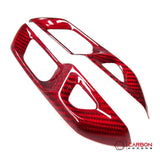 C8 Corvette Real Carbon Fiber Door Lock Trim Covers | Interior Upgrade (2020–2026)