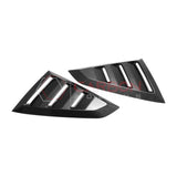 Rear Quarter Window Louvers for 2024+ Ford Mustang (Gloss Black ABS)