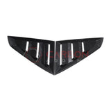 Rear Quarter Window Louvers for 2024+ Ford Mustang (Gloss Black ABS)