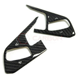 C8 Corvette Real Carbon Fiber Steering Wheel Button Trim Covers | Interior Overlay (2020–2026)
