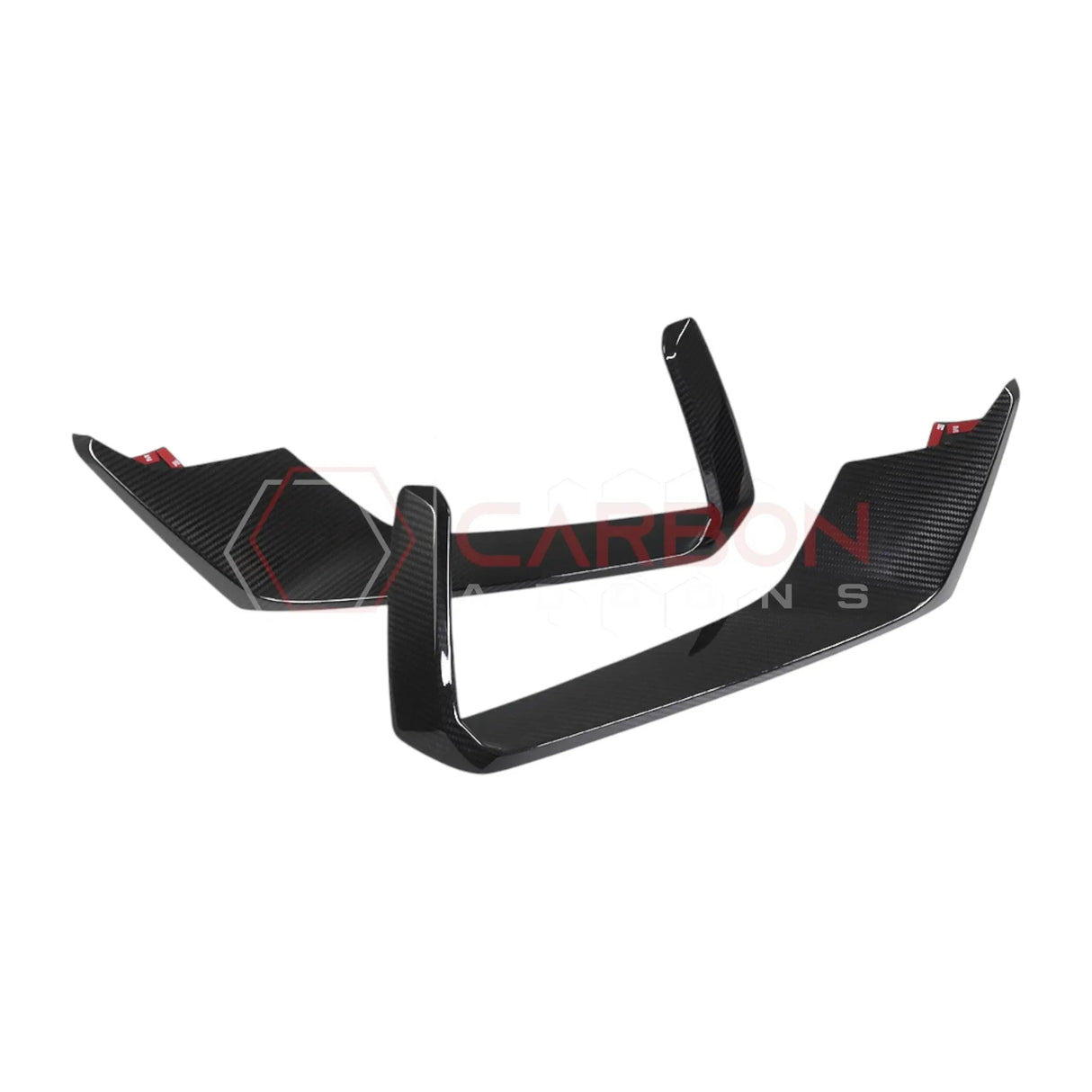 Real Carbon Fiber Lower Fog Light Trim Covers for 2024+ Ford Mustang Dark Horse