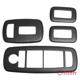 2019+ RAM 1500/TRX Interior Window Switch Trim Hard Carbon Fiber Cover