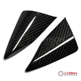 C8 Corvette Real Carbon Fiber Door Window A-Pillar Triangle Trim Covers | Interior Upgrade (2020–2026)