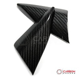 C8 Corvette Real Carbon Fiber Door Window A-Pillar Triangle Trim Covers | Interior Upgrade (2020–2026)