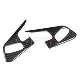 C8 Corvette Real Carbon Fiber Steering Wheel Button Trim Covers | Interior Overlay (2020–2026)