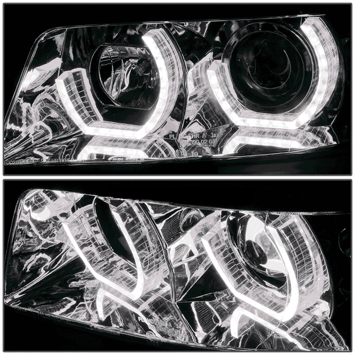 Audi A4 B5 Multi-Color Halo - Chrome DRL Headlights (96-01) - K2 Industries