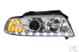 Audi A4 B5 Chrome DRL LED Headlights (96-01) - K2 Industries