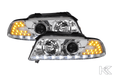 Audi A4 B5 Chrome DRL LED Headlights (96-01) - K2 Industries