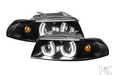 Audi A4 B5 Multi-Color Halo - Black DRL Headlights (96-01) - K2 Industries