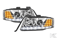 Audi A6 Chrome DRL Headlights (98-01) - K2 Industries