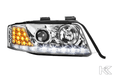 Audi A6 Chrome DRL Headlights (98-01) - K2 Industries