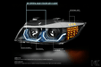 BMW 3-Series E90 Black 3D LED Halo Headlights -V2 - K2 Industries