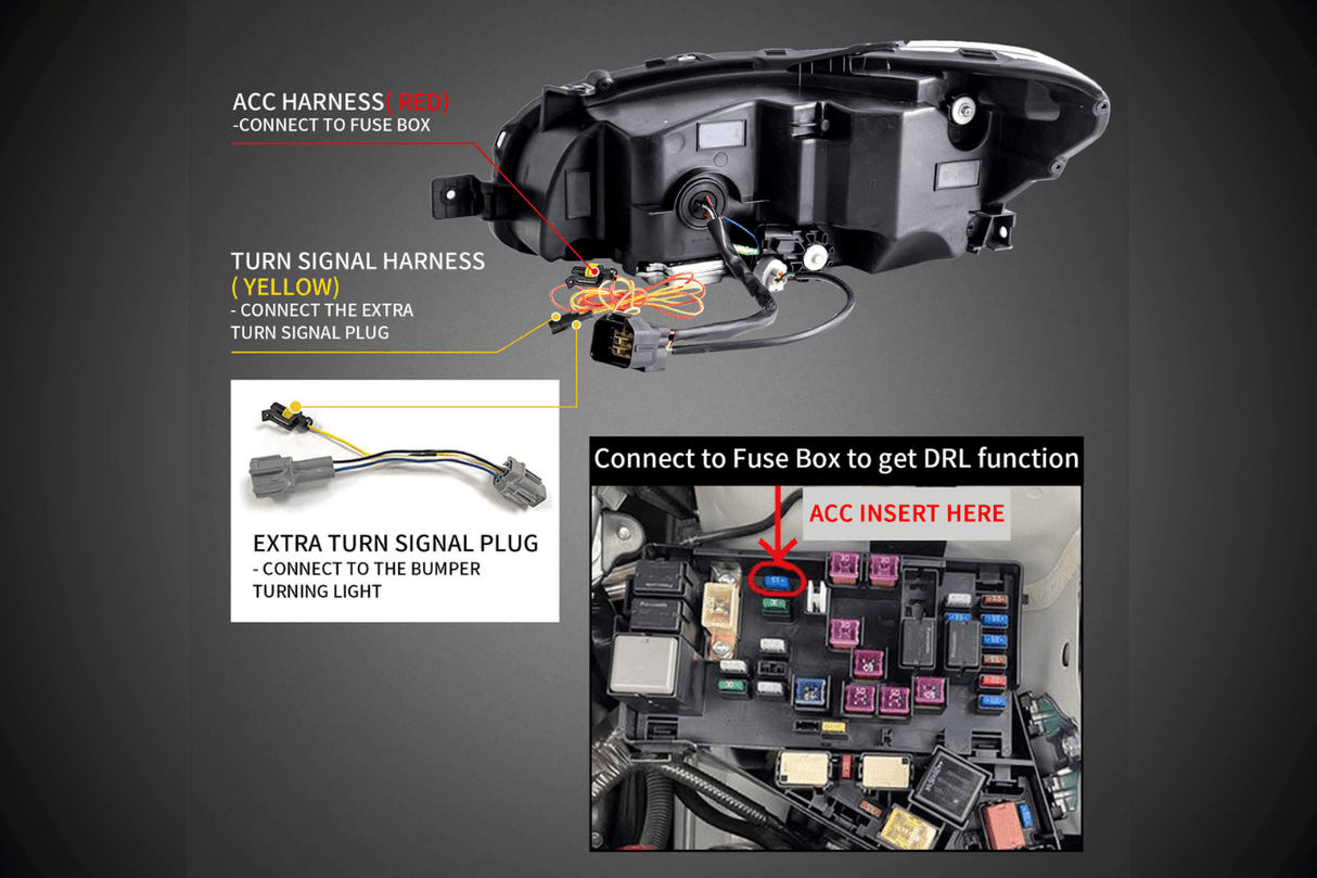 Subaru WRX & WRX STI 1st Gen (VA) Black LED Matrix Projector Headlights (2015-2021) - K2 Industries