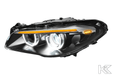 BMW 5-Series F10 Black 3D LED Halo Headlights (11-13) - K2 Industries