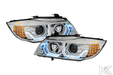 BMW 3-Series E90 Chrome 3D LED Halo Headlights -V2 - K2 Industries