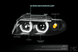 Audi A4 B5 Multi-Color Halo - Black DRL Headlights (96-01) - K2 Industries