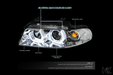Audi A4 B5 Multi-Color Halo - Chrome DRL Headlights (96-01) - K2 Industries