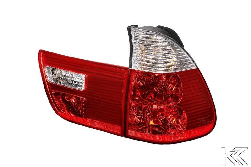 BMW X5 Red OEM Style Tail Lights (00-06) - K2 Industries