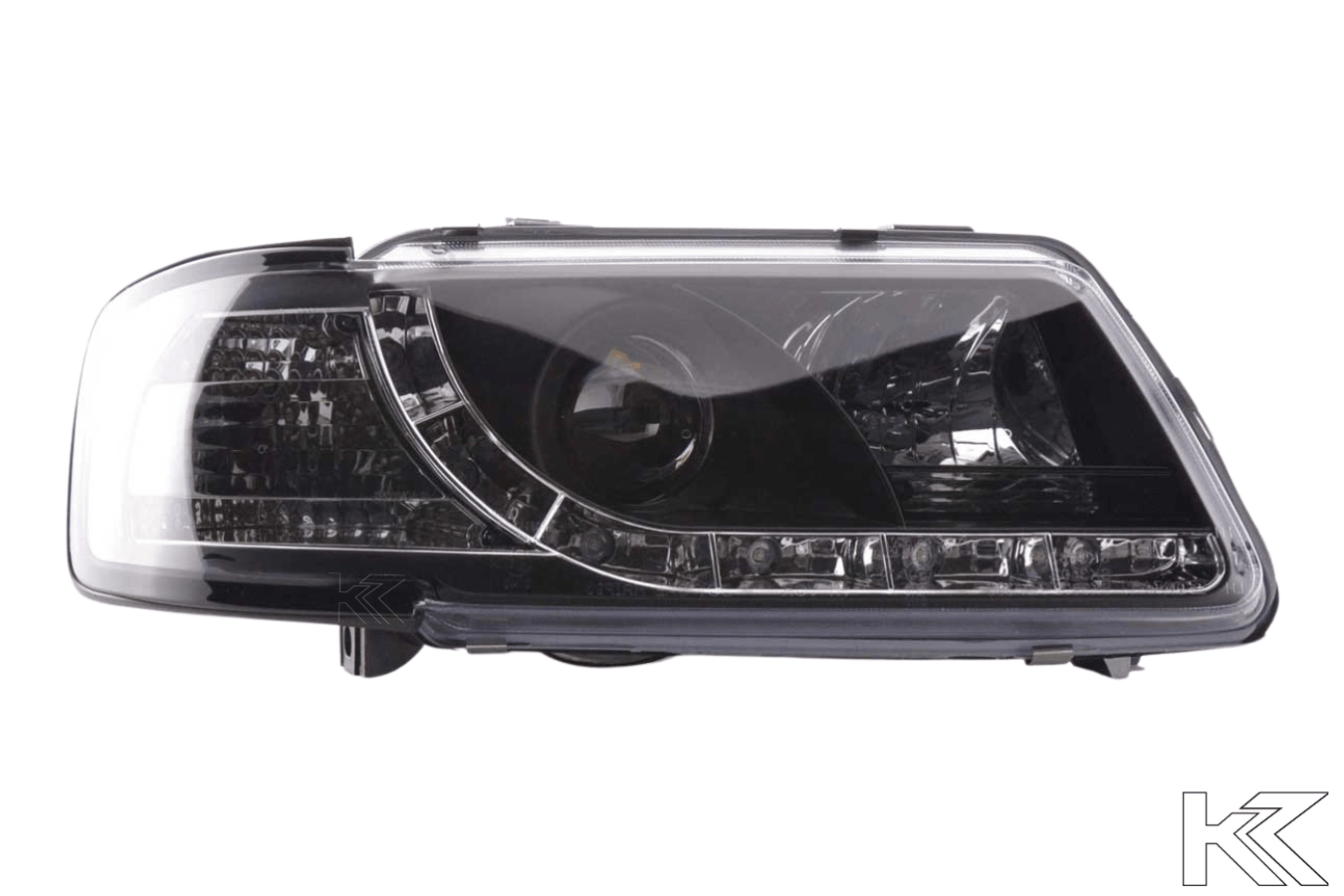 Audi A3 (8L) Black LED Headlights with Daytime Running Lights  (1996-2000) - K2 Industries
