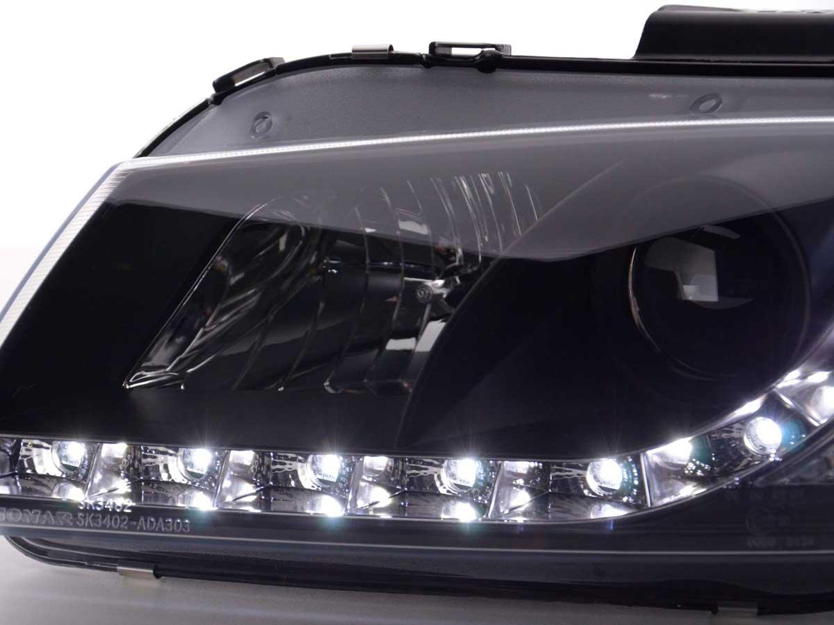 Audi A3 (8P 8PA) Black LED Headlights with Daytime Running Lights (2003-2007) - K2 Industries