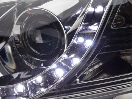 Audi A3 (8P / 8PA) Chrome LED Headlights with Daytime Running Lights (2003 - 2007) - K2 Industries