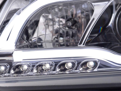 Audi A3 (8P 8PA) Chrome LED Headlights with Daytime Running Lights (2003-2008) - K2 Industries