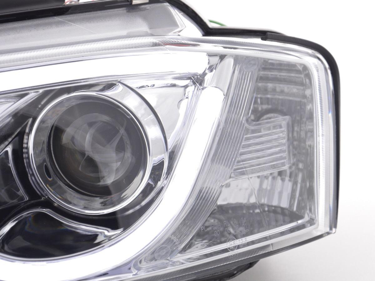 Audi A3 (8P 8PA) Chrome LED Headlights with Daytime Running Lights (2008-2012) - K2 Industries