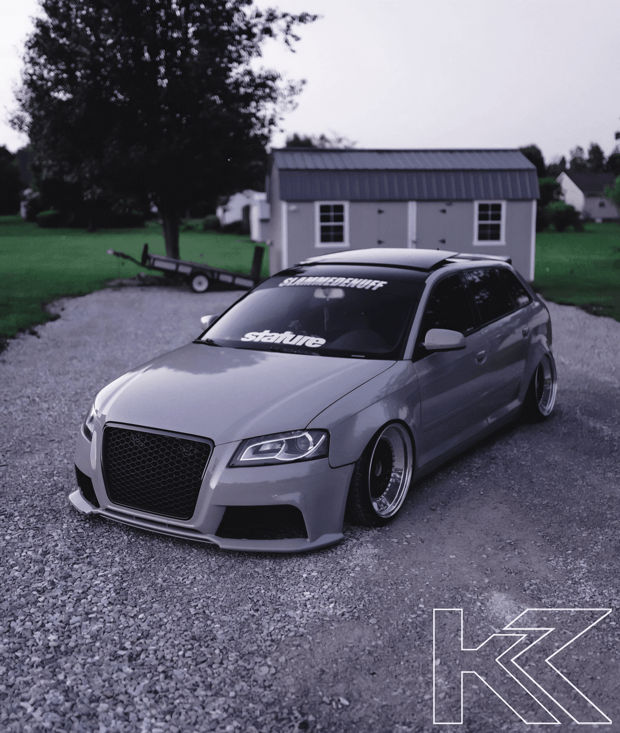 Audi A3 (8p) Hatchback Smoked/Clear LED Tail Lights (2004-2008) - K2 Industries