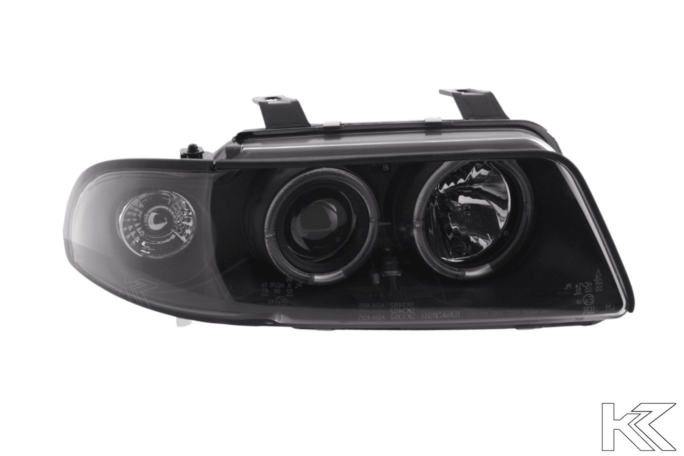 Audi A4 (B5 8D) Black Angel Eye Headlight Set (1995-1999) - K2 Industries