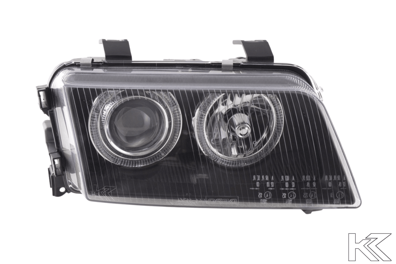 Audi A4 (B5 8D) Black Angel Eye Headlights (1995-1999) - K2 Industries