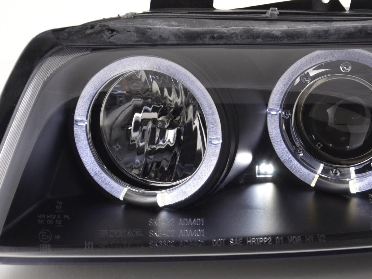 Audi A4 (B6 8E) Black Angel Eyes Headlight Set (2001-2004) - K2 Industries