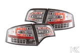 Audi A4 (B7/8E) Sedan Chrome Clear LED Taillights Set (2004-2007) - K2 Industries