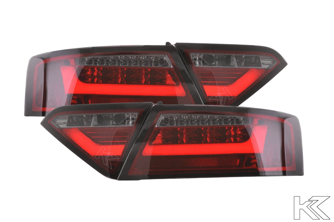 Audi A5 (B8-8T) Coupe Red Smoke LED LightBar Taillights (2007-2011) - For Halogen Models - K2 Industries