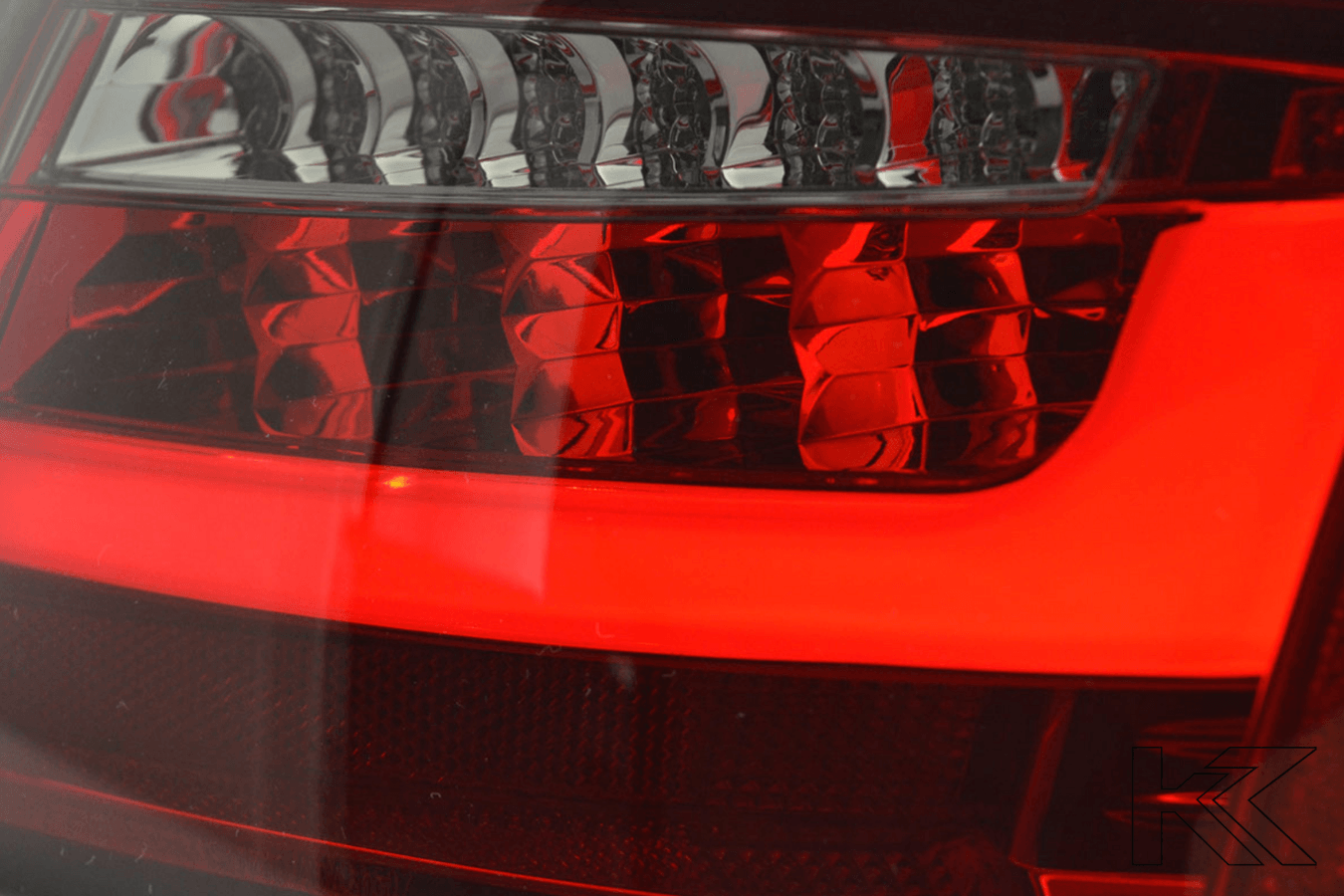 Audi A5 (B8-8T) Coupe Red Smoke LED LightBar Taillights (2007-2011) - For Halogen Models - K2 Industries