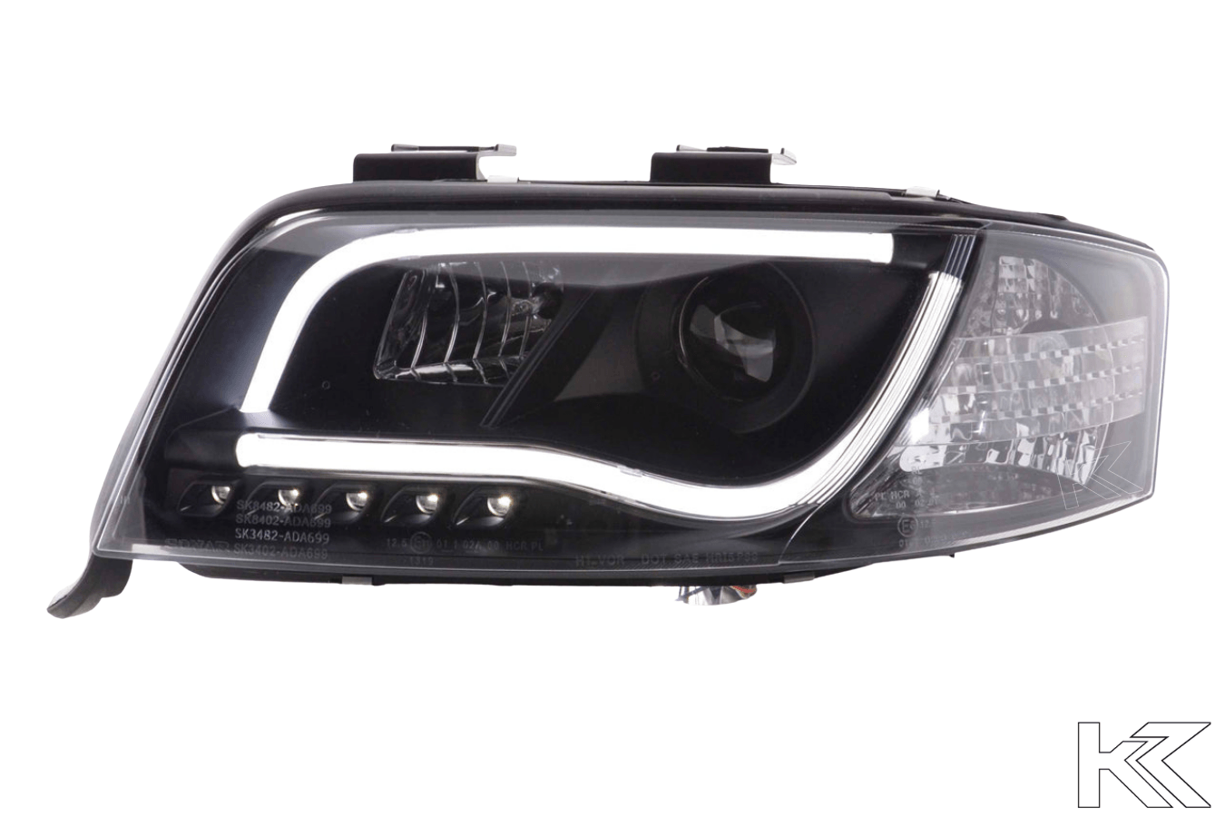 Audi A6 (C5 4B) Black LED Headlights with Daytime Running Lights (2001-2004) - K2 Industries