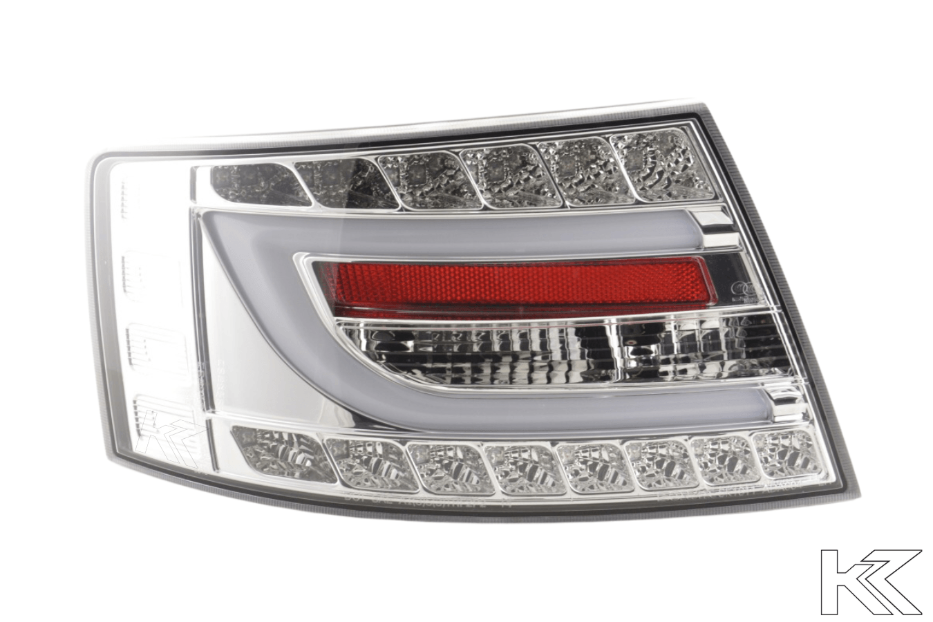 Audi A6 (C6/4F) Sedan Chrome Clear LED Taillights Set (2004-2008) - K2 Industries