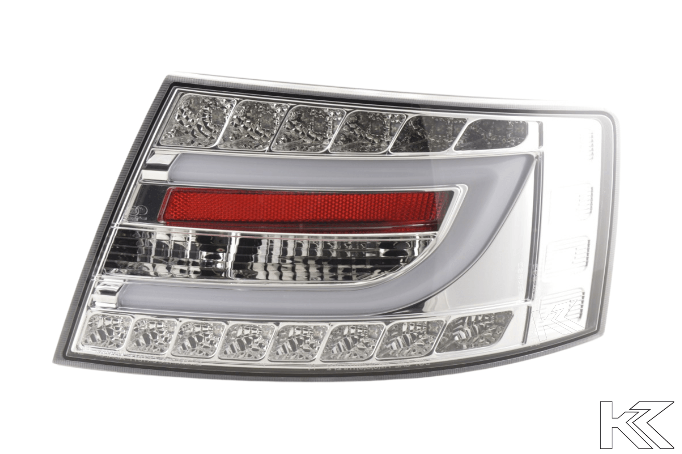 Audi A6 (C6/4F) Sedan Chrome Clear LED Taillights Set (2004-2008) - K2 Industries