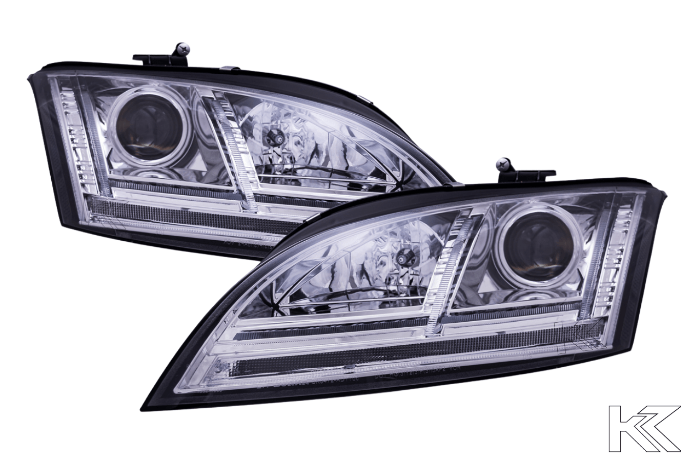 Audi TT 8J Chrome Daylight LED Parking Light Headlights (2006-2011) - K2 Industries