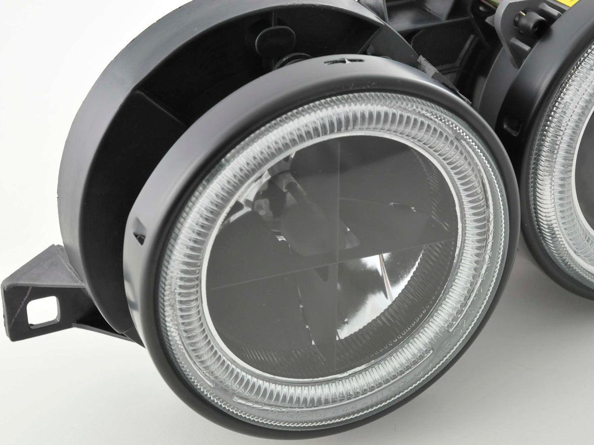 BMW 3-series E30 2/4 door. Black Angel Eyes Headlight Set (1987-1991) - K2 Industries
