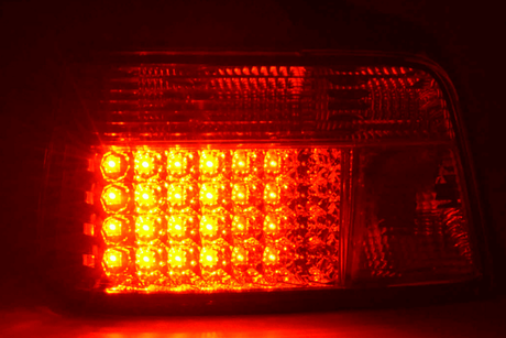 BMW 3-series E36 Sedan Chrome Clear LED Taillights Set (1991-1998) - K2 Industries