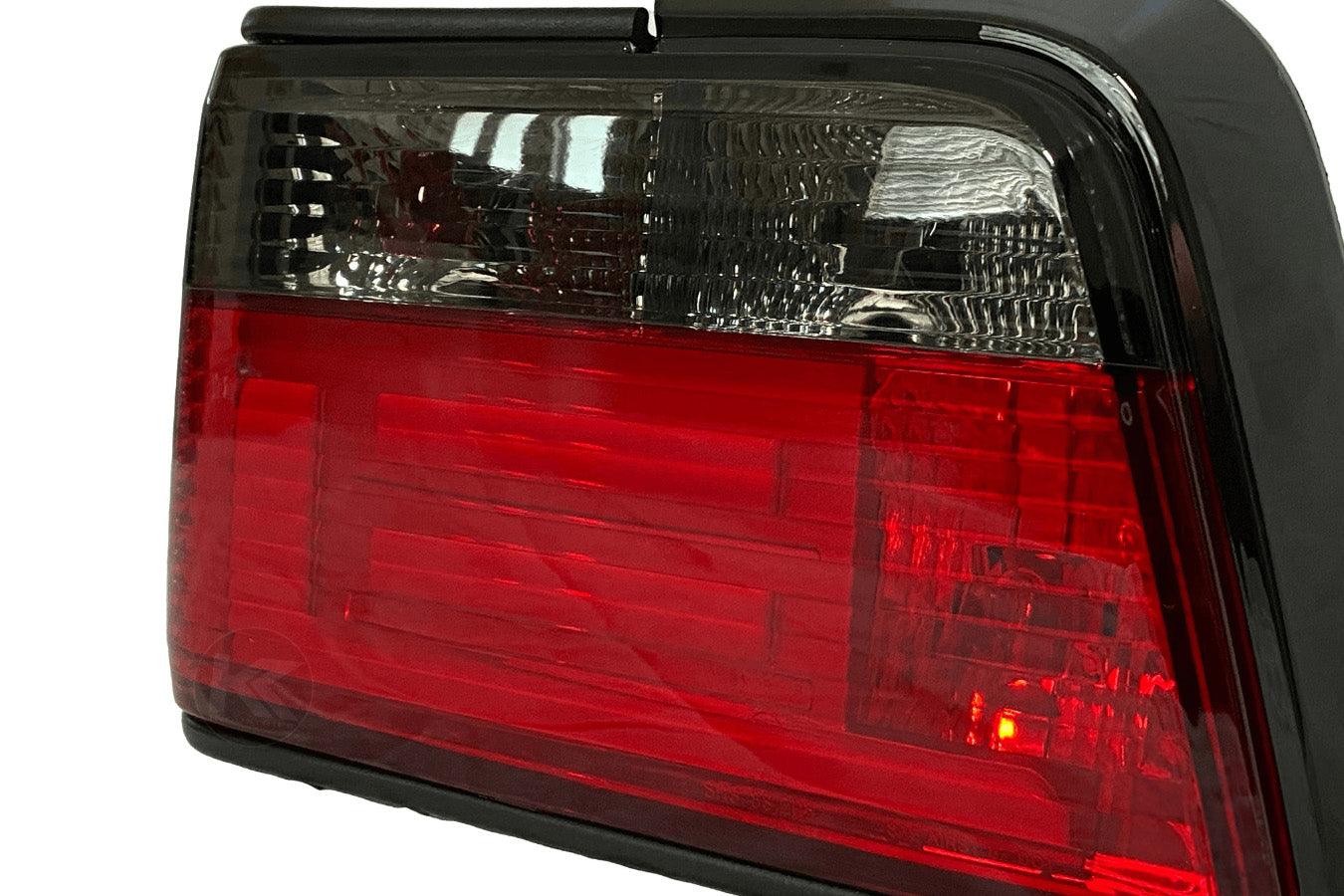 E36 Sedan JDM Red/Smoke LED BAR Tail Lights - K2 Industries
